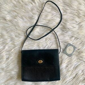 Dior Vintage black Leather with Gold Plate